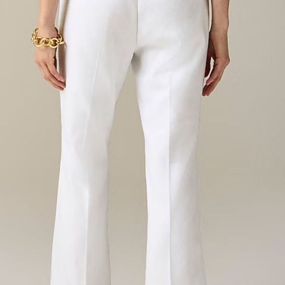 NWT J CREW Tall Kaya pant in stretch linen blend in Flax Ivory - Picture 3 of 8